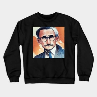 Friedrich A Hayek | Anime style portrait Crewneck Sweatshirt